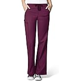 WonderWink Women's Wonderflex Grace Scrub Pant, Wine, X-Small/Tall