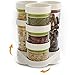 Home and Above 5 Piece Vacuum Food Container Set in Rotating Carousel with Vacuum Pump, Seals in Freshness, Saves Chips, Cookies and More for Weeks, Saves Space, Organizes Kitchen Clutter