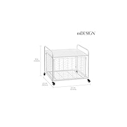 mDesign Small Portable Mini Fridge Storage Cart