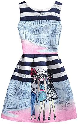 Perfectme Children Clothing 2018 Girls Dress Summer Butterfly Floral Print Teenagers Dresses for Girls Vestido 6-12Y,3 Girls,10