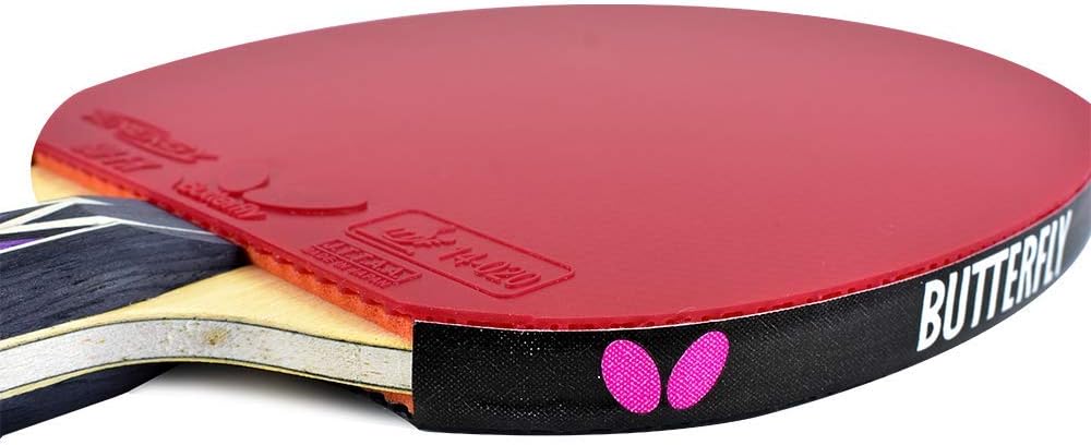 Butterfly Balsa Carbo X5 Pro-Line Table Tennis Racket - ITTF Professional Ping Pong Paddle – Carbon Blade Assembled with Tenergy 80 FX 2.1mm Red and Black Table Tennis Rubber : Sports & Outdoors