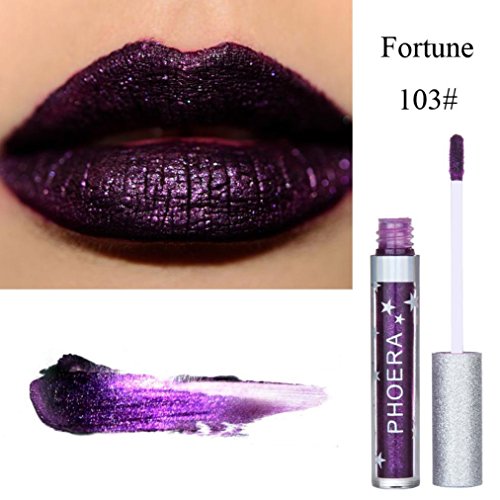 OksaleÂ® Matte To Glitter Liquid Lipstick Waterproof Lip Gloss Makeup Lip Glosscolor (C)