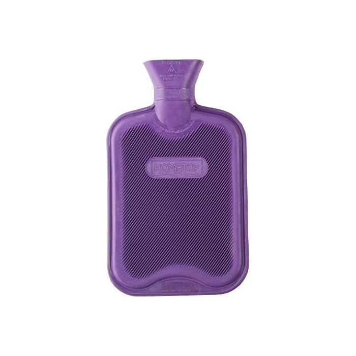 HomeTop Premium Classic Rubber Hot Water Bottle (2 Liters, Blue)