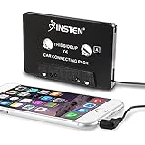 INSTEN 3.5mm Universal Car Audio Cassette Adapter for Smartphones, 3-Feet Cord (Black)