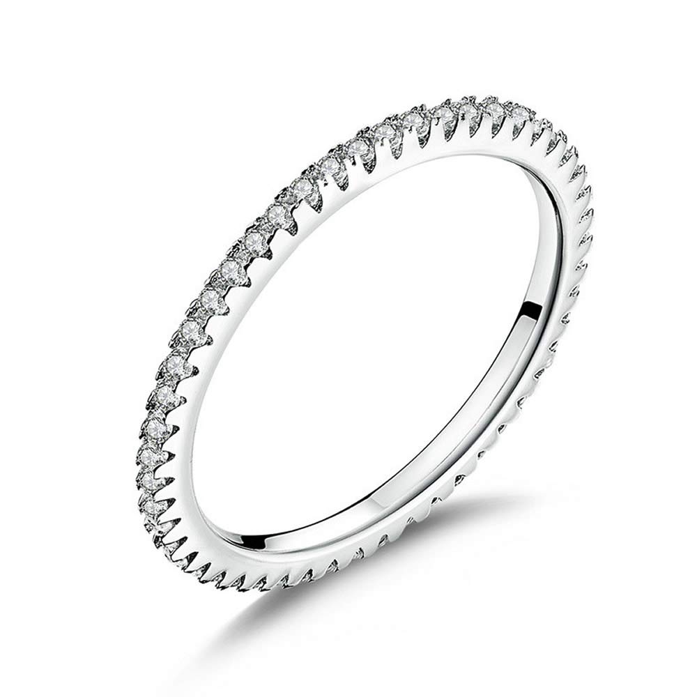 Pink Crystal Ring 925 Sterling Silver Pink Crystal Wedding Female Rings for Women Simple Geometric Ring Sterling Silver Jewellery (7)