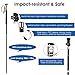NACATIN Hiking Poles Collapsible Trekking Sticks - Cork Grip Walking Pole Ultralight Aluminum Folding Walking Stick 2 Pack with Antishock Quick Lock System for Trekking, Hiking,Climbing,Backpacking