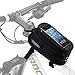 ArcEnCiel Bike Bag Bicycle Frame Front Tube Handlebar Bags Cycling Pack with Touch Screen Phone Case