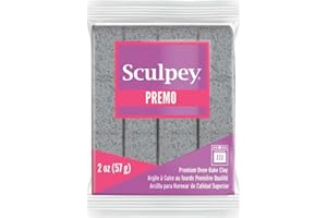 Sculpey PE02 5065 Premo Polymer Clay 2 Ounces-Gray Granite