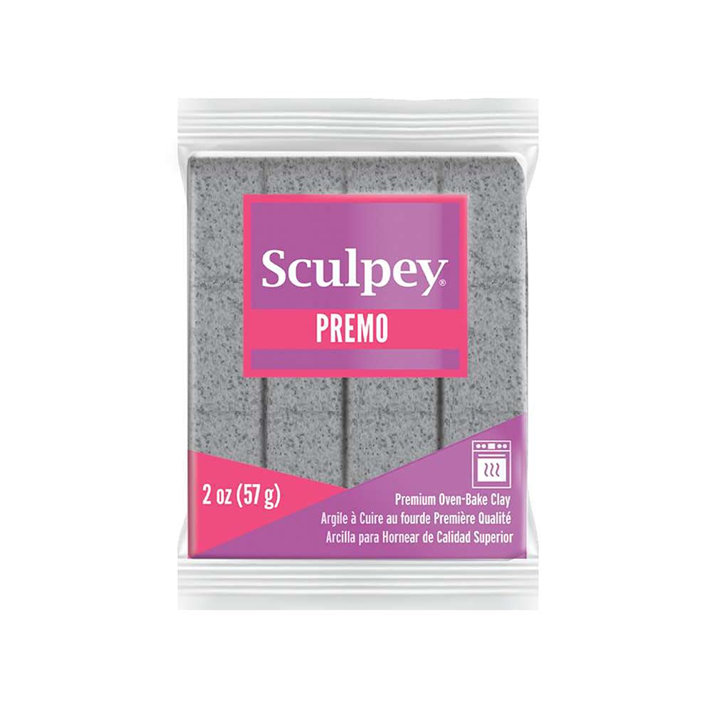 Sculpey Premo Premium Oven-Bake Clay 2oz-Gray Granite -PE022-5065