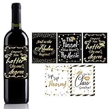 Funny Graduation Wine Label Stickers,Cute Graduation Gift,Graduation Party Favors,For University Graduate College Grad - Set of 5