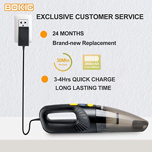 BOKIC Car Vacuum Cleaner Cordless, CordFree Handheld Vacuum