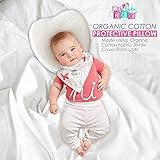 Little Baby Boo Super Soft Organic Head Shaping Pillow for Infants I Baby Pillow Memory Foam I Newborn Sleep Pillow I Flathead Pillow for Baby