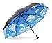 ColorDrip Unisex Adult's Blue Sky White Clouds Folding Travel Umbrella