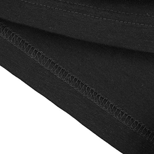 Invug Women Nightwear Short Sleeve Shirt and Shorts Pajama Set V Neck Sleepwear Black L