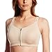 Playtex Women's Play Zip Hooray Wire-Free Racerback Sports Bra, Nude, XX-Large