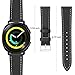 Leather Band for Galaxy Watch Active/Galaxy Watch 42mm / Gear Sport/Gear S2 Classic, Fintie 20mm Quick Release Genuine Leather Replacement Strap Wrist Bands with Adjustable Classic Buckle - Black