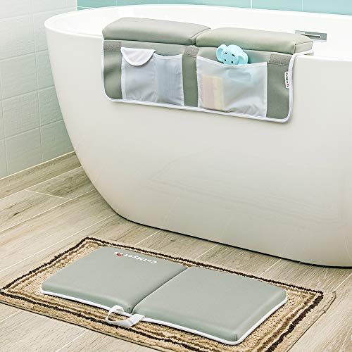 CalMyotis Bath Kneeler with Elbow Rest Pad Set - Waterproof, Anti-Slip Cushioning Baby Bathtub Kneeling Pad, Bath Kneeler Pad for Bathing Time, Machine Washable, Hangable, Shower Gift - Thumbnail 5