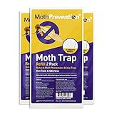 Powerful Moth Trap Refill Strips | 3X Twin Packs (6 Strips in Total) | for MothPrevention Clothes Moth Traps | Results Guaranteed!