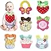 Baby Cute Cartoon Soft Saliva Towel Infant Lunch Bibs.