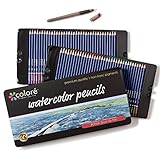 Colore Watercolor Pencils - Water Soluble Colored Pencils For Art Students & Professionals - Assorted Colors for Sketch Coloring Pages For Kids & Adults - Vibrant Colors For Drawing Books - Set of 72