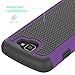 OEAGO LG K4 LTE Case, LG Spree Case, LG Rebel LTE Case Cover Accessories - Shock-Absorption Dual Layer Defender Protective Case Cover for LG K4 LTE/LG Spree/LG Rebel LTE/LG Optimus Zone 3 - Purple