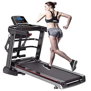 JJGS High-Speed Folding Treadmill, Electric Motorised Running Machine, 2.5hp Mute Energy-Saving Motor, 12 Sports Systems, Speed ​​Adjustment Range 1.0-12.8km / H, 150kg Load Capacity