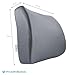 Pharmedoc Lumbar Support for Office Chair & Car Seat - Orthopedic Memory Foam Seat Cushion with Adjustable Strap Includes 3D Mesh Cover (Grey)