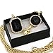 Mens 14k Gold Plated Iced Out Black Octagon Ruby Pendant With 3mm 24