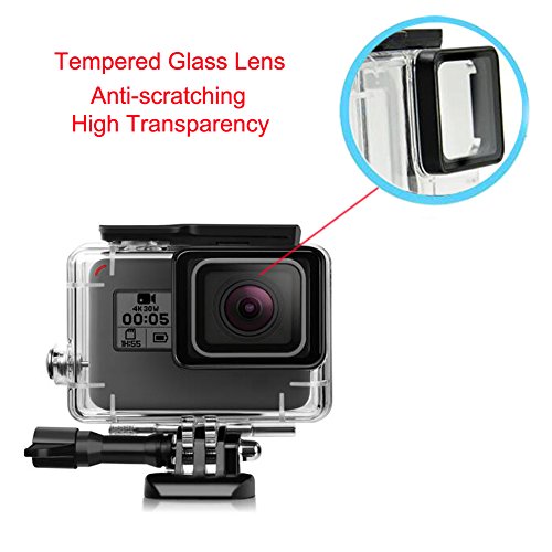 Housing Case, Walway Waterproof Protective Diving Housing Cover Shell Mount for GoPro Hero6 Hero5 Action Camera, with Bracket & Quick Release, 45m Underwater