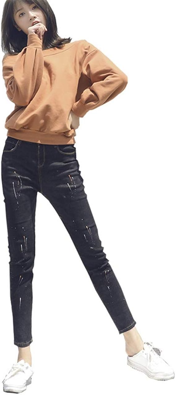 Amazon レディース パンツ デニム 着痩せ スキニーパンツ ロングパンツ スリム ハイウエスト 9分丈 春 夏 秋 レギンス 美脚 ストレッチ 細身 ジーパン ジーンズ おしゃれ キレイめ ボトムス 通勤 女の子 デニムパンツ ジーンズ 通販