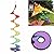 SICA 110cm Rainbow Spiral Curlie Tail Windmill Colorful Wind Spinner Tent Garden Decoration