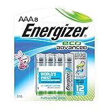 Energizer EcoAdvanced AAA Batteries, Energizer’s Longest-Lasting Alkaline (8-pack)