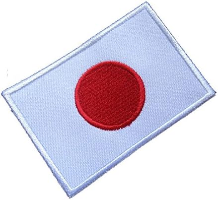 Japan Nippon Japanese Nihon National Flag 3.5" x 2.25" logo Embroidered Iron On Applique Patch