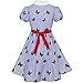 Sunny Fashion Girls Dress School Blue Strip Butterfly Print Gingham Size 4-10