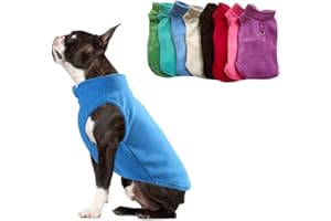 JACKO & CO - Fleece Vest Sweater with Leash Ring - Soft Lightweight Breathable for Puppies Small Medium Dogs, Kitten, Cats, Chihuahua - Warm for Fall/Autumn/Winter (Blue, Medium 6-10lbs)