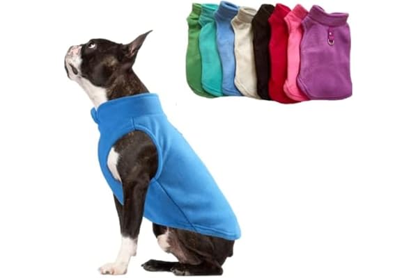 JACKO & CO - Fleece Vest Dog Sweater with Leash Ring - Soft, Warm & Lightweight Pullover Coat for Small & Medium Dogs, Puppie