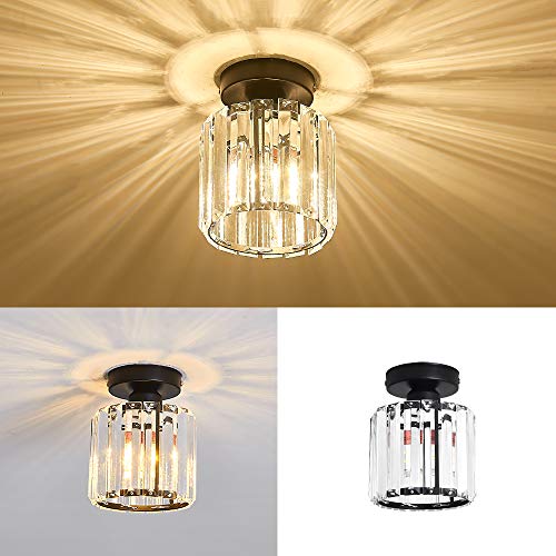 Ceiling Light Fixture Mini Hallway Modern Lighting Fixtures Crystal Chandelier Semi Flush Mount For Bar Kitchen Dining Room Pricepulse