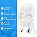 Simple Deluxe Household Quiet 16-Inch Digital Wall Mount Oscillating Exhaust Fan with Remote and Built-in Timer, 1 pack, white