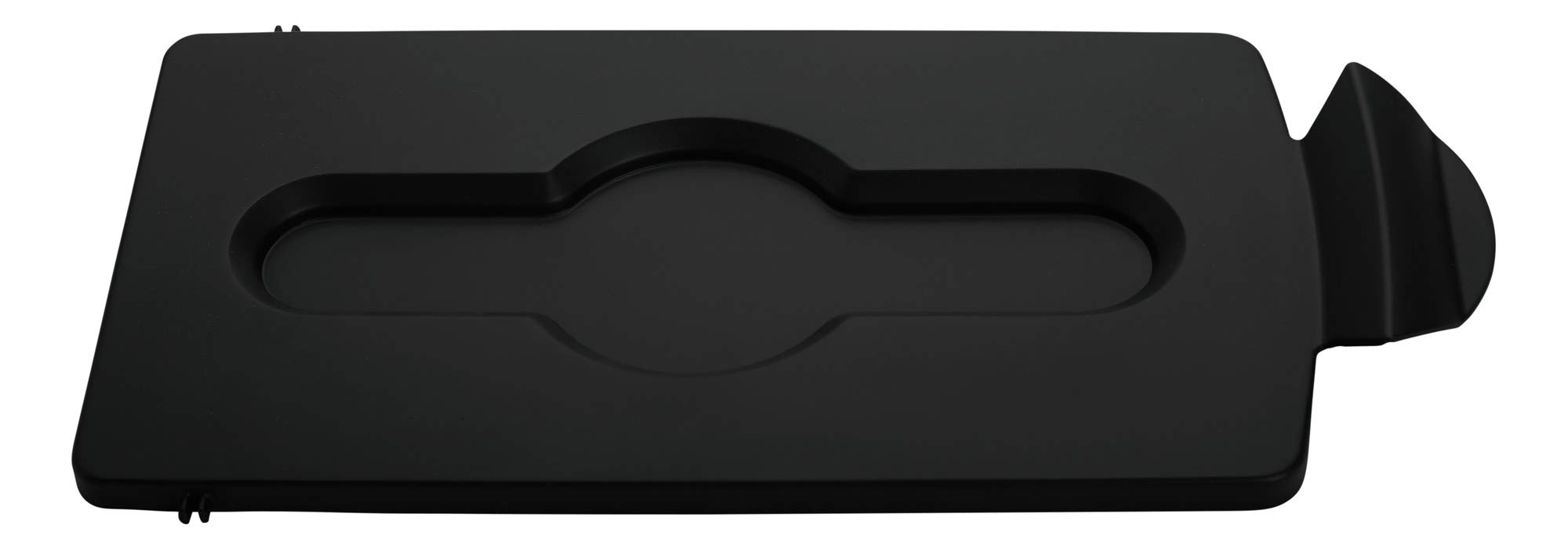 Rubbermaid Commercial Products Slim Jim Recycling Station Black Closed Lid 2007892