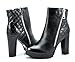 DREAM PAIRS BASEL/FREE Women's Fashion Sexy Fur Interior Chunky High Heel Platform Ankle Booties
