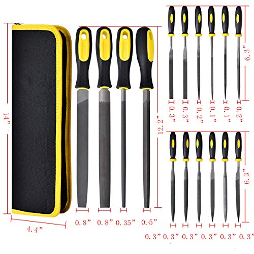 Alloy Steel File Set 16Pcs with Carry Case for for Woodwork and Metal
