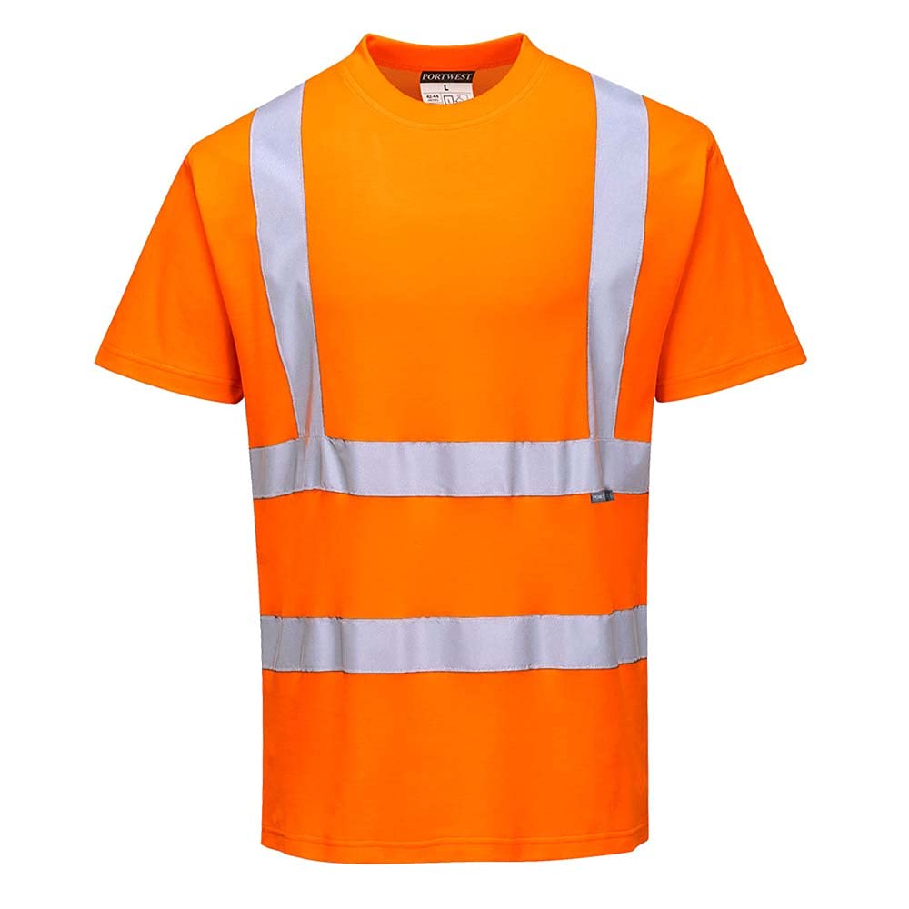 Portwest S170ORRS Cotton Comfort T-Shirt S/S, Small, Orange