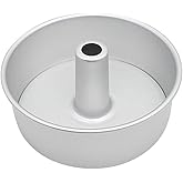 freneci Set of 3 Pieces Angel Food Cake Pan Aluminum Non-Stick Round Chiffon Cake Baking - 8 inch