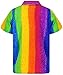 V.H.O. Funky Hawaiian Shirt, Shortsleeve, Rainbow-Vertical, Multicolored, XL