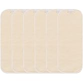 AlVABABY Hemp and Cotton Inserts Cloth Diaper Liner,4-Layer Inserts,Reusable Liners for Baby Cloth Diapers 6pcs Inserts 6HM4