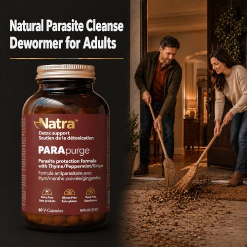 Parasite Cleanse for Humans, Adults Dewormer, Black Walnut Clove, Natra PARApurge