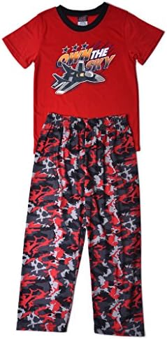[34519-RED-2T] Toddler Boys 2-Piece Pajama Sets: Graphic Tops, Long Pants, 2T-4T