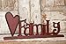 Your Hearts Delight Family Wooden Word Sign with Base, 12 by 5-1/2-Inch