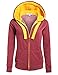 ZENNESSA Women's Active Fleece Long Sleeve Fave zip up Hoodie Sweater Jacket