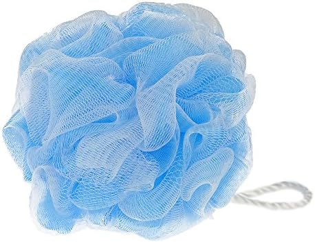 Eagrye Mesh Pouf Shower Bath Sponge, Blue, 8 Counts, F